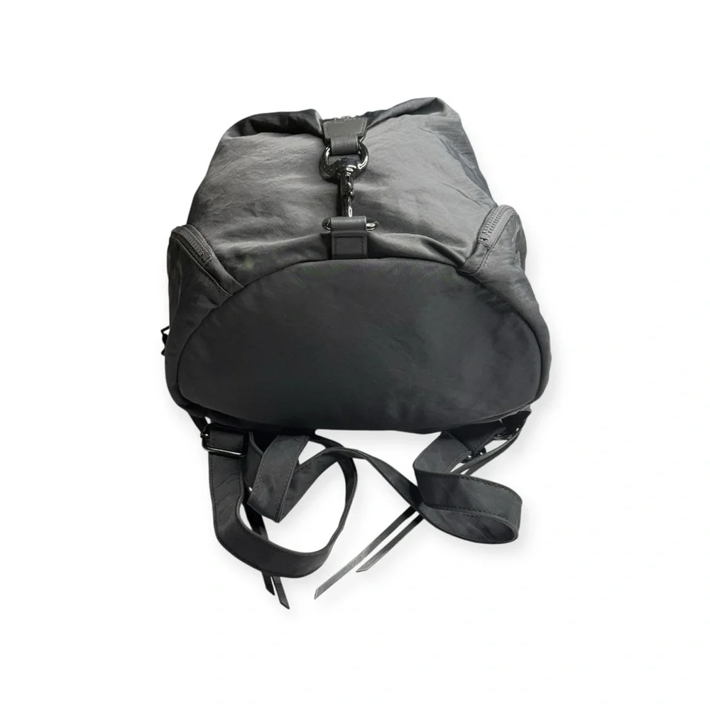 Rebecca Minkoff ♕ Julian Nylon Backpack Bag ♕ Washed Black ♕ Clasps Zips ♕